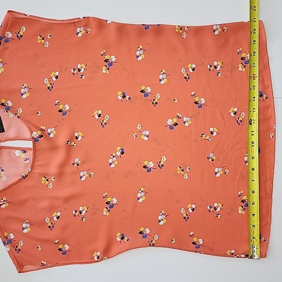 ⭐️3/ $30⭐️ Halogen Sleeveless Lightweight Top Blouse Tiny Floral Print Size S - Picture 13 of 14
